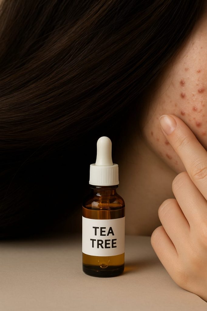 درمان جوش و آکنه با روغن درخت چای مانوش