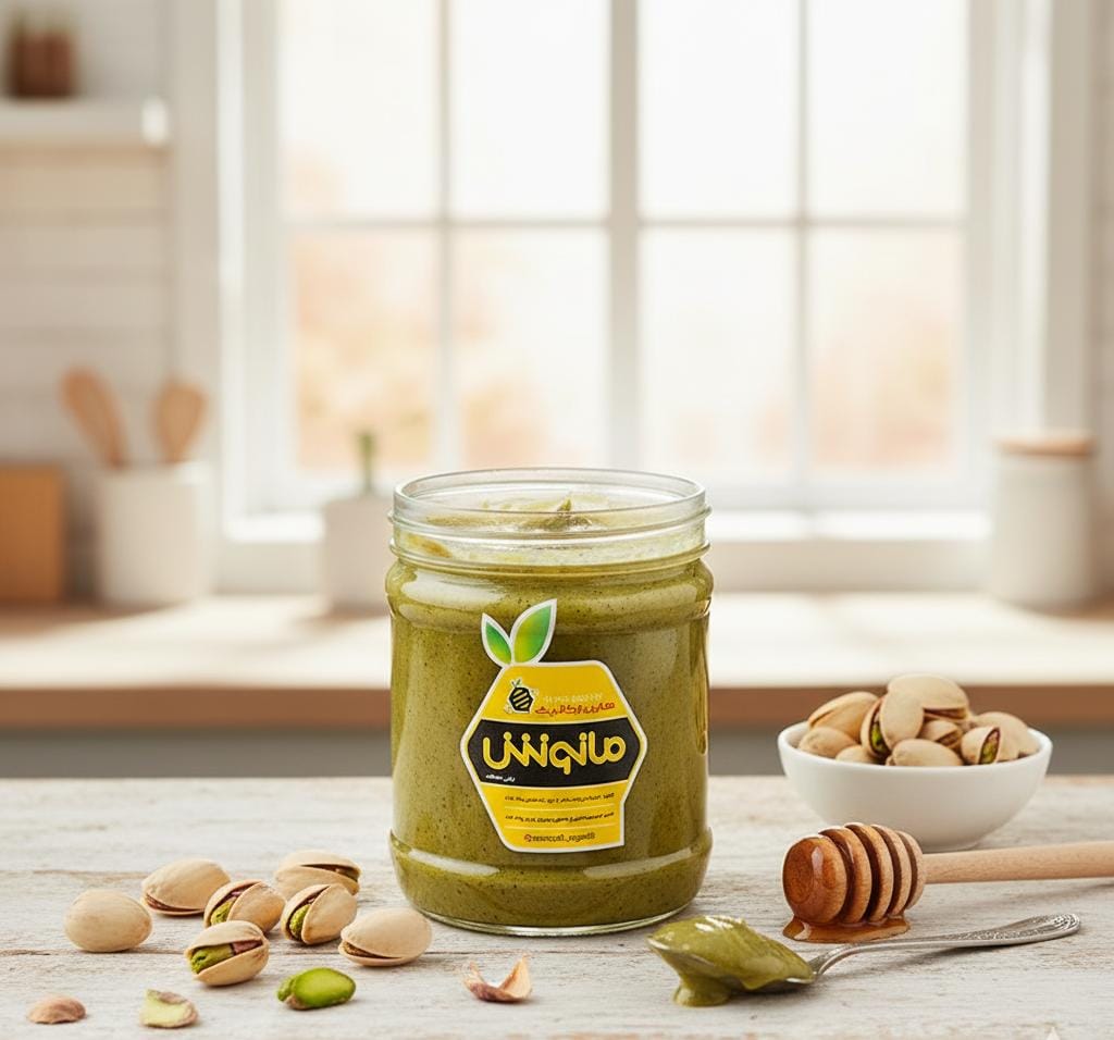 خرید پسته یا کره پسته مانوش ارگانیک