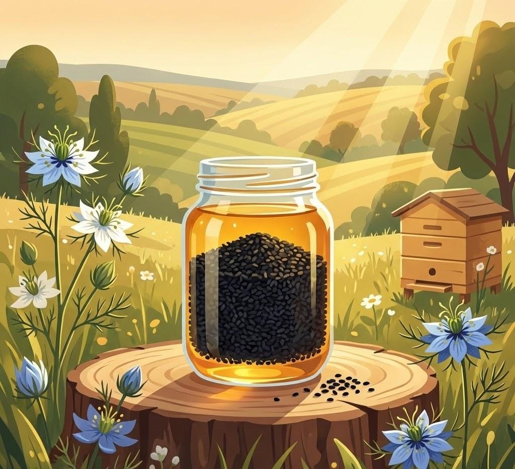 خواص سیاه دانه و عسل (دوسین)